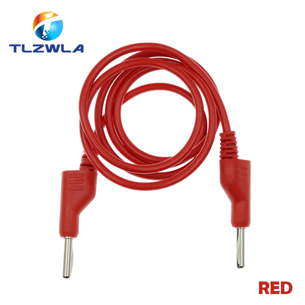 1PCS Dual 4MM Stackable Banana Plug Multimeter Test Leads 1M Cable 1000V/15A Pure Copper Test plug Connector