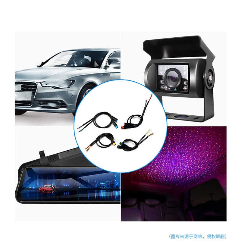 M8 2 3 4 5 6 Pin DC Electric Bicycle Butt Joint Plug waterproof female male Connector Wiring Scooter Brake Cable Signal 20CM