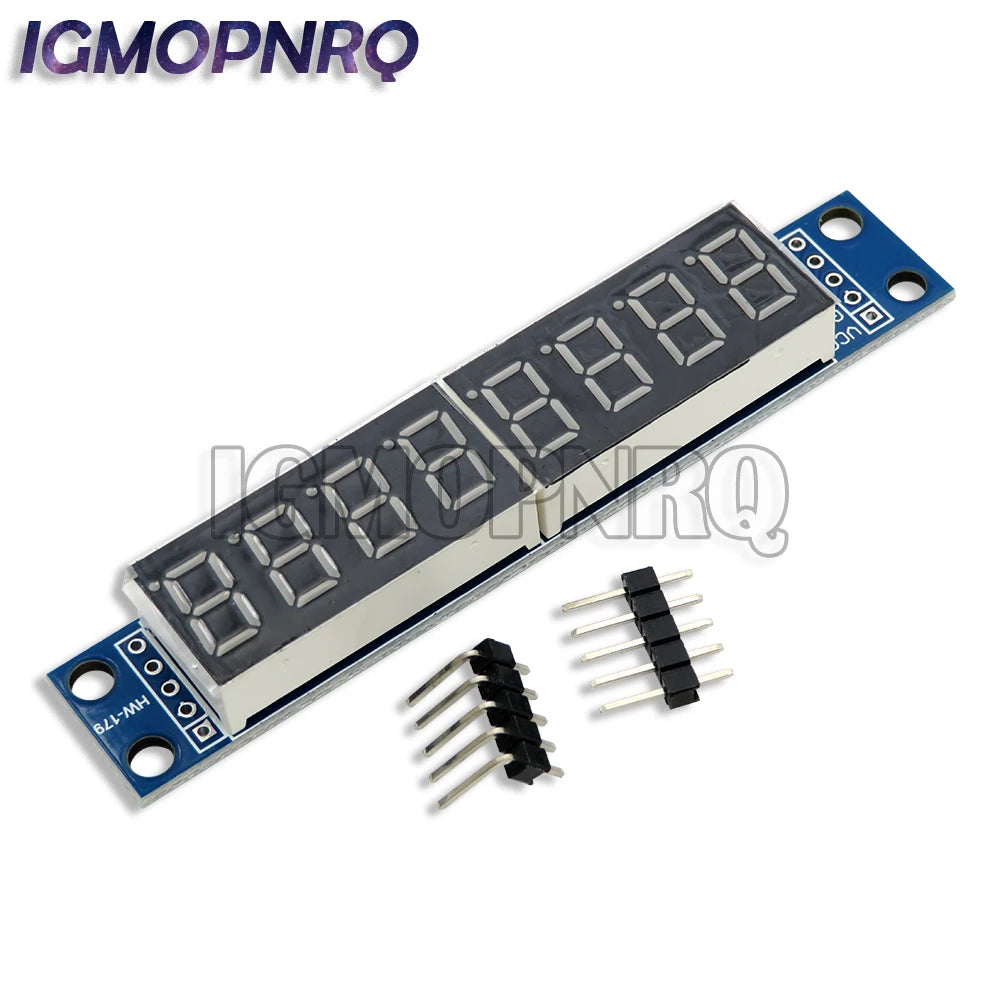 MAX7219 7-segment LED Dot Matrix 8 Digit Digital Tube Display Control Module 3.3V 5V Microcontroller Serial Driver DIYGBA