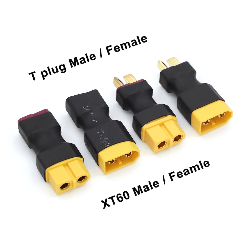 1/5/10Pc XT60 Male/Female to T Plug Male/Female Connector Conversion Adapter For RC Helicopter Quadcopter LiPo Battery Connector