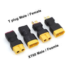 1/5/10Pc XT60 Male/Female to T Plug Male/Female Connector Conversion Adapter For RC Helicopter Quadcopter LiPo Battery Connector