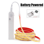 IP68 Waterproof COB Led Strip Light Motion Sensor 5V Battery USB Powered Auto ON/OFF Cabinet Kitchen Staircase Liner Lighting