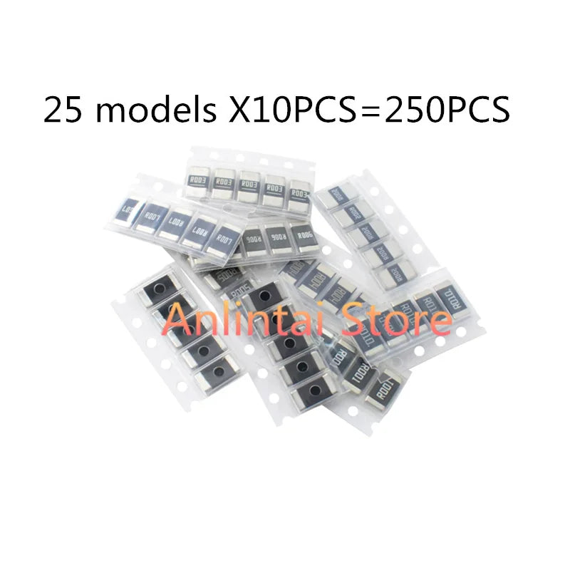 SMD Alloy Resistor KIT 1% 1206 2512 R001 R002 R003 R004 R005 R006 R008 R009 R010 R025 R050 R100 R120 R150 R180 R330 R500 R910