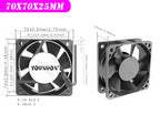1PCS EC Brushlee Fan 6025/8025/9225/12025/12038/12032 AC 110V 115V 120V 220V 240V Cooling Cooler Fan
