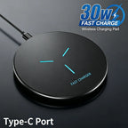 Wireless Charger Pad Induction Fast Wireless Charging Station For iPhone 17 16 15 14 13 12 Pro Max Samsung Xiaomi Oppo Huawei