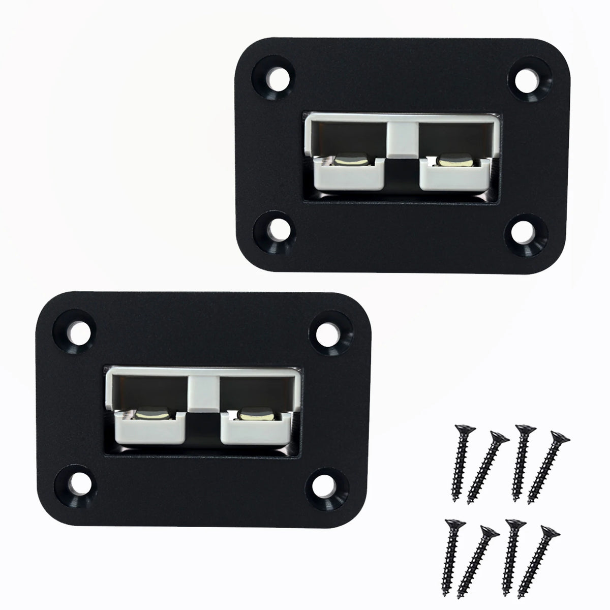 2Pcs Battery Connector 50A Flush Mount Bracket Panel 12-24V DC for Ship Yacht Anderson SB50 Series Connectors Caravan Boat Truck