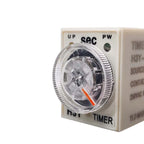 1Pc H3Y-4 AC110V 220V Power on Time Delay Relay Timer Switch 1S/5S/10S/30S/60S/5M/10M/30M/60M Delay Rotary Knob