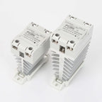 10A 25A 40A 60A 80A 100A Single Phase Slim SSR Solid State Relay With Heat Sink Industrial Relay DIN Rail Mount