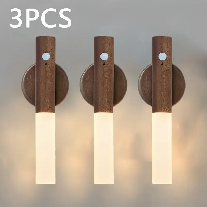 Creative Intelligent Auto PIR Motion Sensor LED Rechargeable Magnetic Night Light Wall Light Kitchen Cabinet Light Bedside Lamp