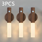 Creative Intelligent Auto PIR Motion Sensor LED Rechargeable Magnetic Night Light Wall Light Kitchen Cabinet Light Bedside Lamp