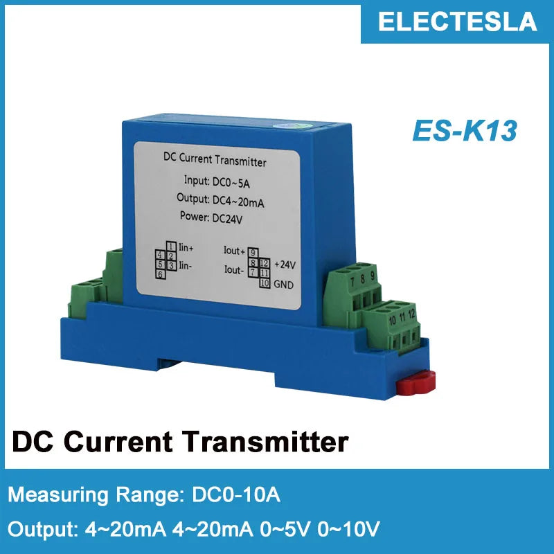 DC Current Transmitter 1V/5V/10V Volatge Transducer Factory Supply Current Sensor current transmitter power 12/24V