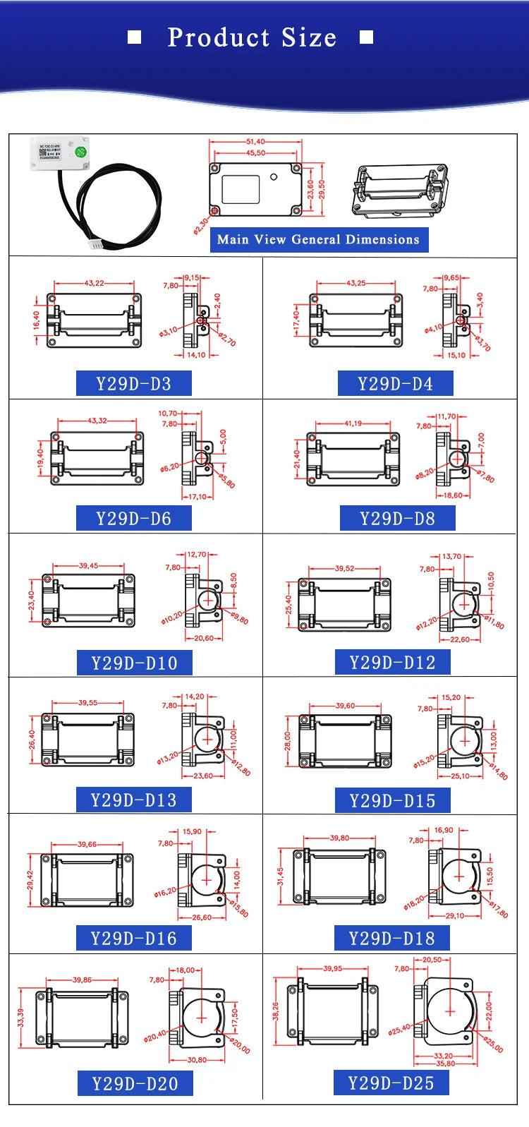 Pipes/Tubes 3/4/6/8/10/12/16/18/20/25mm Contactless Water Level Switch DC12-24V Capacitive Type Non-contact Liquid level Sensor
