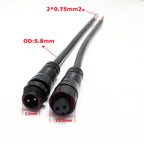1Pair M12 Waterproof 2 3 4 5 Pin IP65 Screw Type Power Cable Wire Plug for LED Strips Male Female Jack Connector