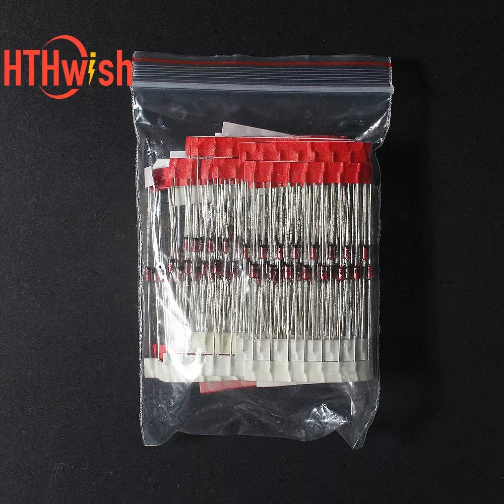 140p-250pcs 1W Zener Diode Kit 1N47 Series Voltage Regulator Diodes Set 1N4728 1N4729 1N4730 1N4731 1N4732 Electronic Component