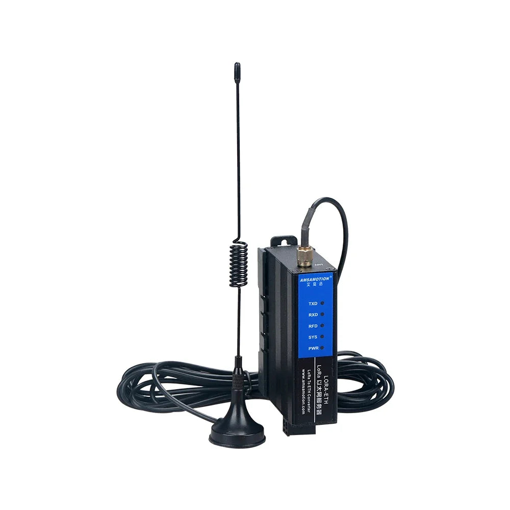 LORA to Ethernet Module LORA-ETH Wireless Remote IO Converter Transmission Signal Data Acquisition Transceiver 3m 10m Antenna