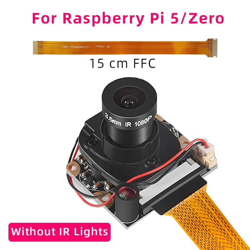 Raspberry Pi Camera Night Vision Focal Adjustable 5MP OV5647 Automatically Switch Day Night Mode for RPI 5 4B 3B+ 3B Zero W