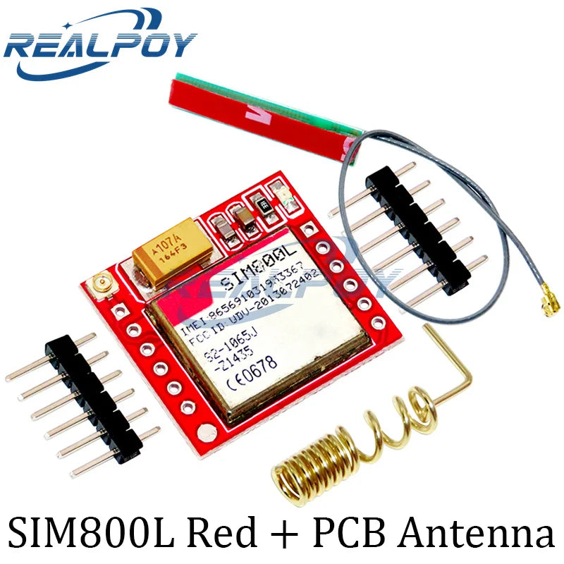 SIM800L V2.0 5V Wireless GSM GPRS MODULE Quad-Band W/ Antenna Cable Cap