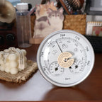 3 in 1 Barometer Thermometer Hygrometer Wall Mounted Waterproof Indoor Climate Monitor Space Saving No Battery