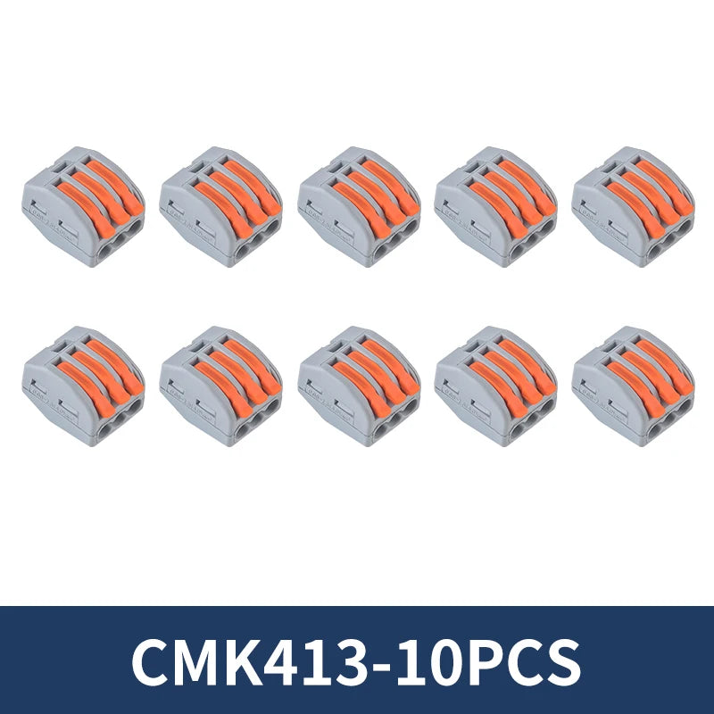 10/20Pcs Quick Push in Lever Wire Connector Splicing Compact Terminal 2 3 4 5 Ports Fast and Stable Connection Easy Installation
