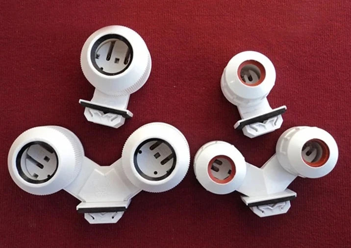 2pcs Waterproof T5 T8 Dustproof G13 G5 CFL Grille Fluorescent LED Tube Lampholder Screw Bracket Aquarium Fish Tank Light Socket