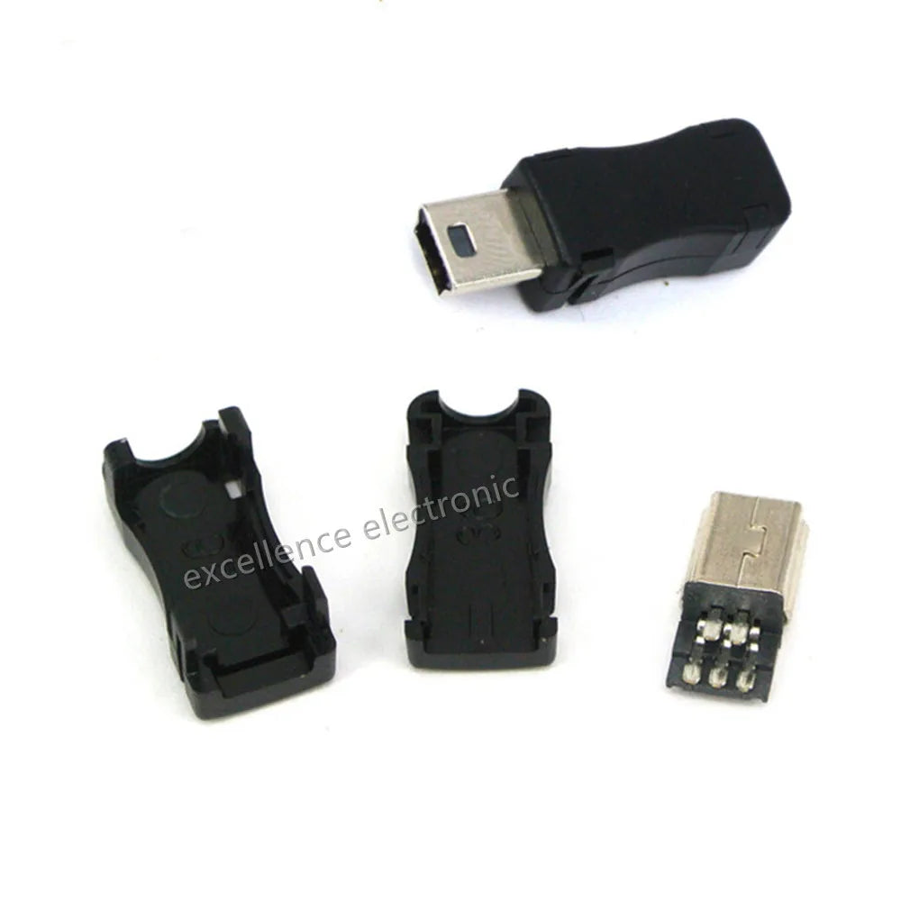10Pcs USB Connectors Type B/Micro/Mini/USB2.0 Male Female Assembly Adapter DIY Soldering Repair Data Charging Plug Socket