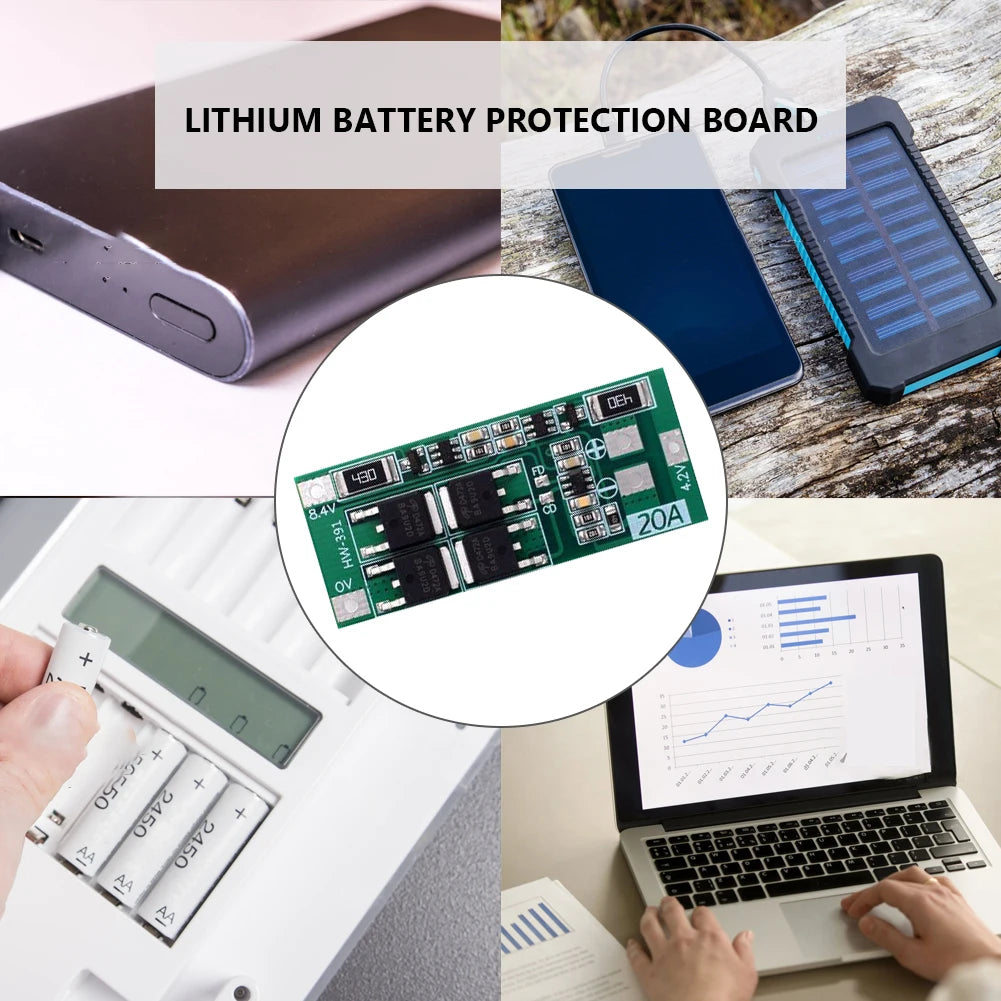1-5PCS HW-391 2S 20A 7.4V 8.4V 18650 BMS Module 18650 Lithium Battery Charger Protection Board Standard/Balance Module for DIY ﻿
