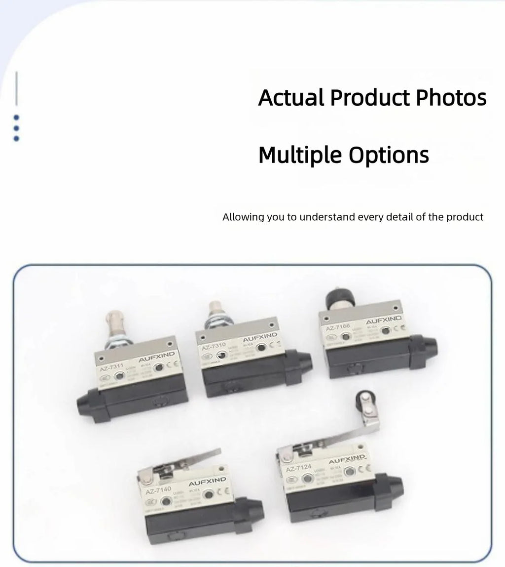 10A 250V AZ Waterproof Microswitch Travel Micro Limit Switch Small Horizontal Roller Lever AZ-7312 AZ-7311 AZ-7121 AZ-7310 TZ