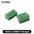5Set/lot 15EDG 2.54mm PCB Seal Screw Terminal Block 2 ~ 12 Pin KF15EDG 2.54 Male Plug + Female Socket Pin Header Wire Connector
