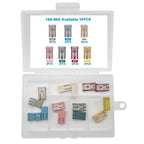10/14/16/28Pcs MCASE Fuse 15A 20A 25A 30A 40A 50A 60A 32V Mini Slotted Automotive Shaped Cartridge Kit With Plastic Shell Box