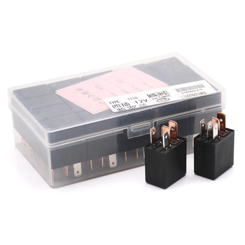 DC 12V/24V 40A Rated Current 1NO 1NC SPDT 4Pin/5Pin Car Relays Socket Automotive Alarm Relay & Wire 40 Amp Auto Accessories