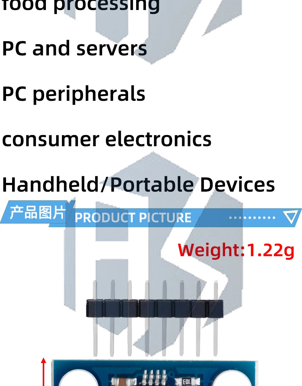 High Accuracy Temperature Sensor MCP9808 I2C Breakout Board Module 2.7V-5V Logic Voltage for Ardunio IIC