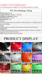 Width 300mm PVC Heat Shrink Tube Dia 190mm Lithium Battery Insulated Film Wrap Protection Case Pack Wire Cable Sleeve Colorful