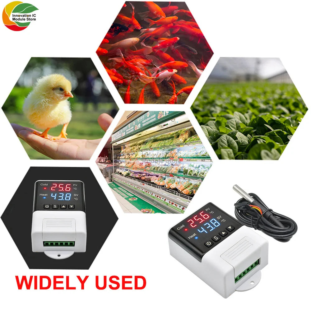 AC 110V 220V DTC2201 DTC1201 Temperature Controller Thermostat DS18B20 NTC Sensor APP Control For Smart Home
