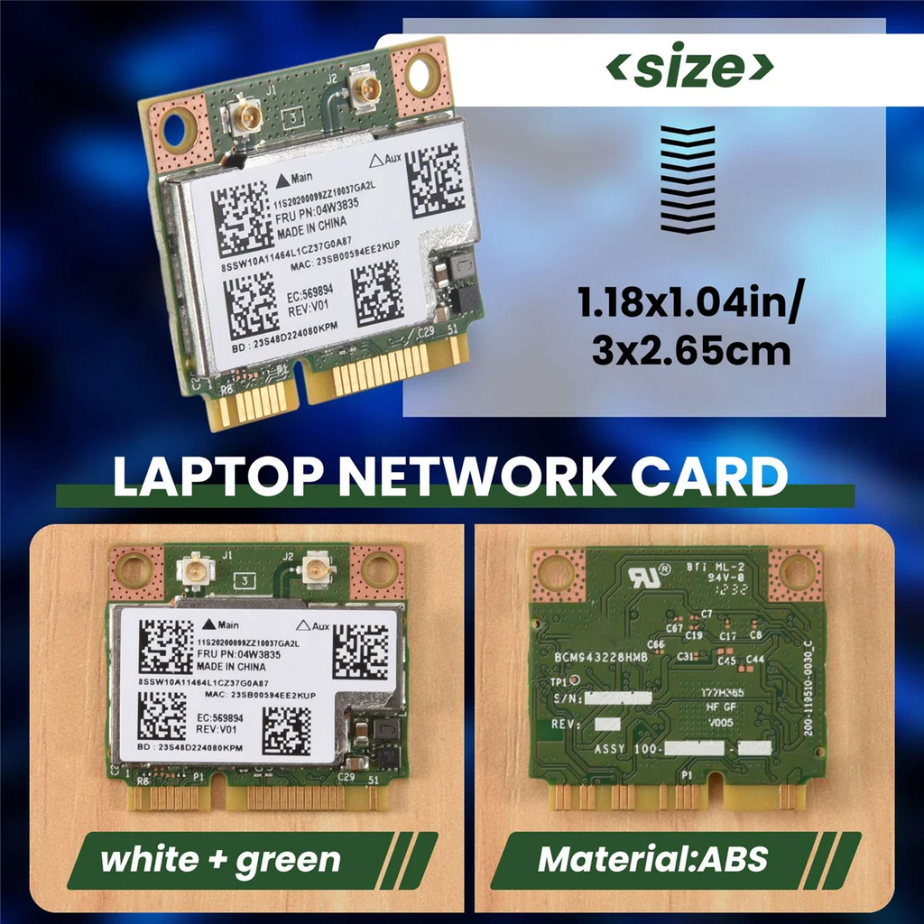 BCM943228HMB 04W3764 WIFI Wireless Bluetooth 4.0 Half MINI PCI-E Card Compact for Lenovo E130 E135 E330 E335 E530 E535 E430