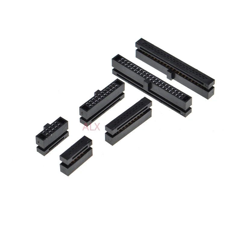 5/10pcs 1.27mm Pitch Fc-6/8/10/16/20/40 Pin Female Header Idc Socket Connector For 0.635mm Flat Ribbon Cable Wire 6p 10p 20p 40p