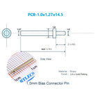 100 500 Pcs Male PCB Pin Header Press-Fit Tip 1.0 1.3 Mm Diameter Brass Plated Gold 1u Tin 1.0 Bias Connector 9.5 14.5 15.0 Mm