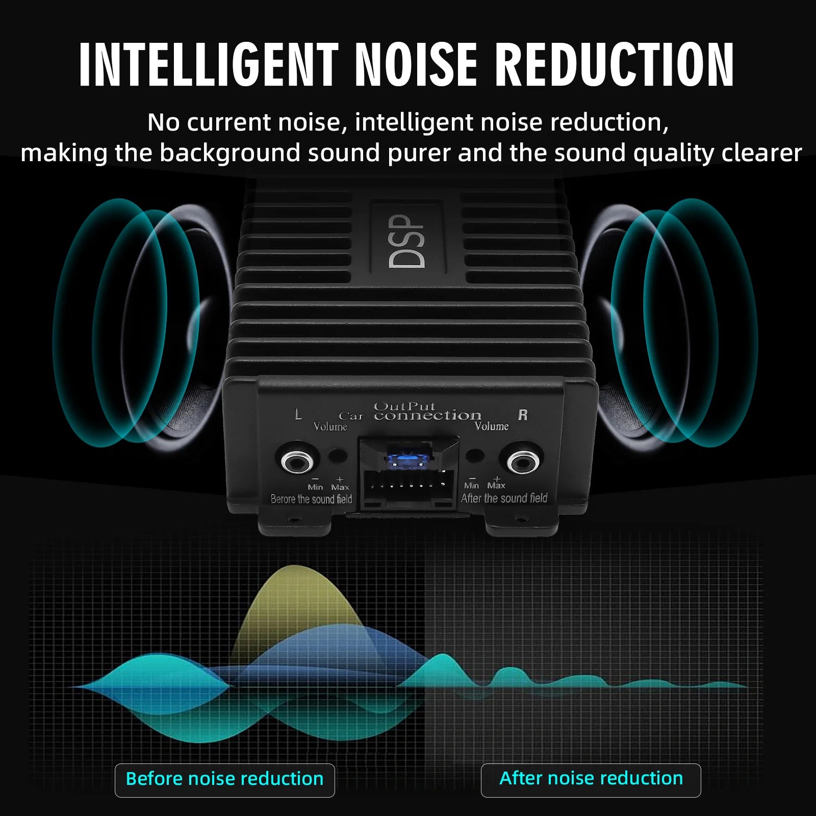 Car DSP Amplifier 4 Channels Audio Sound Processors Non Destructive Modification Sound Enhance Multimedia Radio Player Stereo