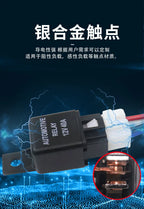 Waterproof Automotive Relay 12/24V40A 4P Car Realy  Heavy Duty Switch Car Air Conditioner Fan Lamp Auto Relay with Relay Socket