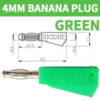 4mm 90 Degree Stackable Banana Plug, Solderless Side Entry Connector for Multimeter Test Leads, Audio Equipment and Power Supply