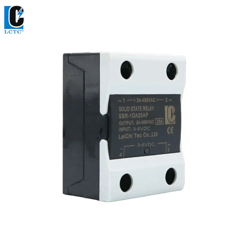 LCTC SSR Random Solid State Relay 10A 25A 40A 60A 80A 100A 120A DC Control AC Single Phase Control 3-6VDC 24-480VAC
