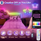 Neon Rope Lights,Flexible Led Rope Lights Control with App/Remote,Multiple Modes Rope Lights,IP65 Outdoor RGB-IC Led Neon Lights