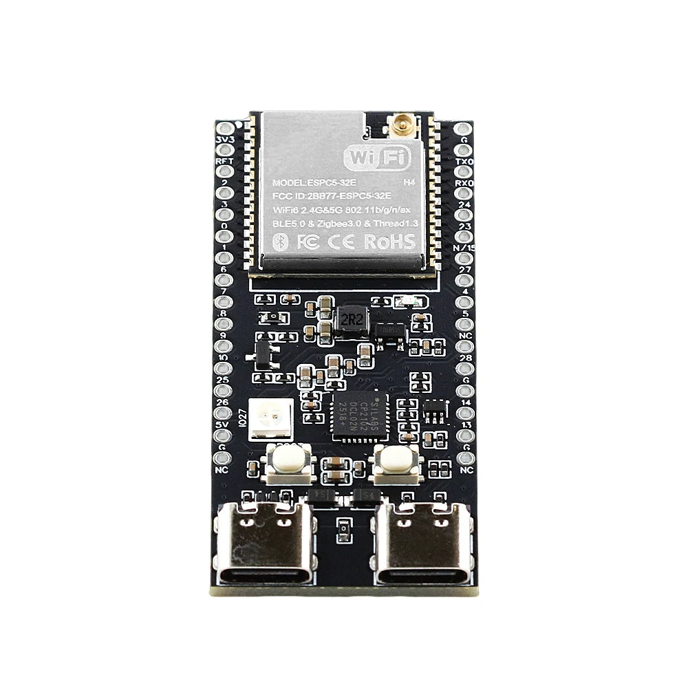 CP2102 ESP32-C5 Development Board Dual-frequency 2.4G and 5GHz WiFi Module ESP32-C5-DevKitC-1 4MB Flash WIFI6 Extended Antenna
