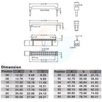 10PCS 2.54MM Pitch 6 Position 8 10 12 14 16 18 20 24 26 30 34 40 Pin Female IDC Socket IDC Connector Ribbon Cable