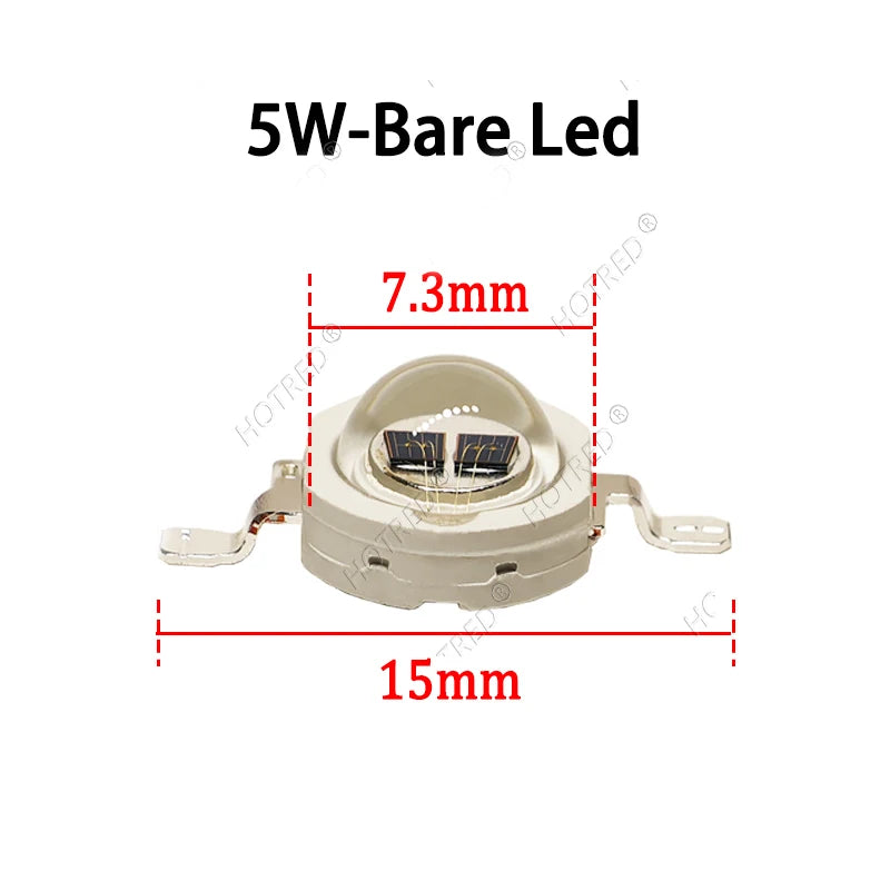 1-10pcs IR LED 3W 5W 1050nm High Power Infrared Chip 1.2-1.8V 700mA 1400mA Diode Light Laser Lamp for Night Vision CCTV Camera
