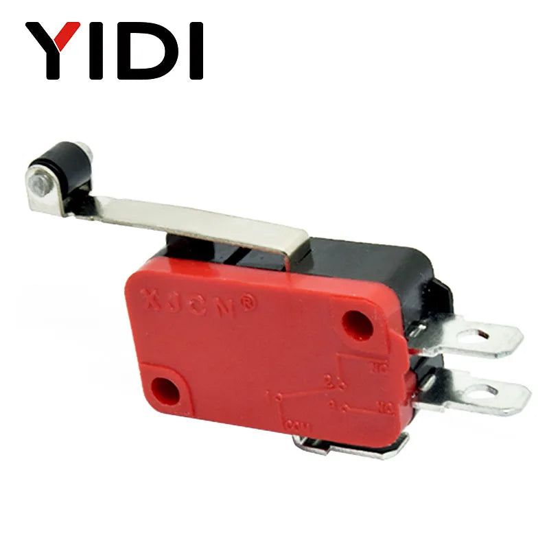 YIDI 16A 250VAC SPDT Momentary Travel Limit Micro Switch 1NO1NC 3pin Lever Roller V-15 V-151 V-152 V-153 V-154 V-155 Microswitch