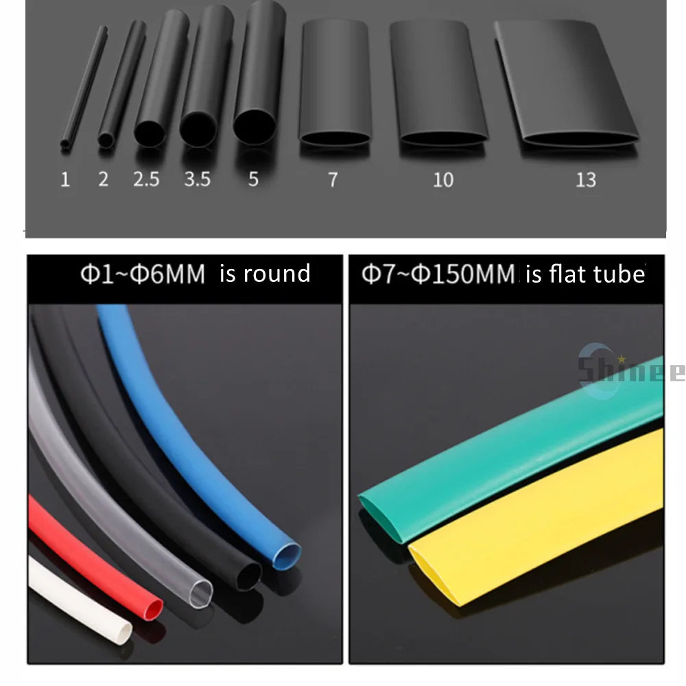 1/5/10M Black Thermoresistant Heat Shrink Tube Wire Cable sleeve Heat Shrink Tubing Insulated Sleeving wire Connector Protector