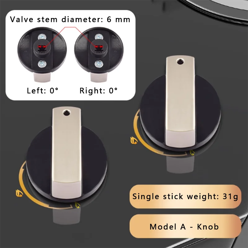 For Siemens & Bosch Gas Stove Knob Replacement - 6mm Ignition Switch Button for Cooker