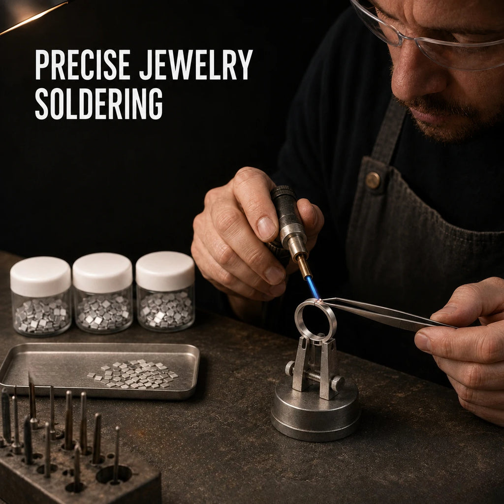 Silver Solder Wire & Sheet for Jewelry Making DIY Ring Bracelet Repair Multi Temp - Professional Easy to Use Soldering Craft Kit