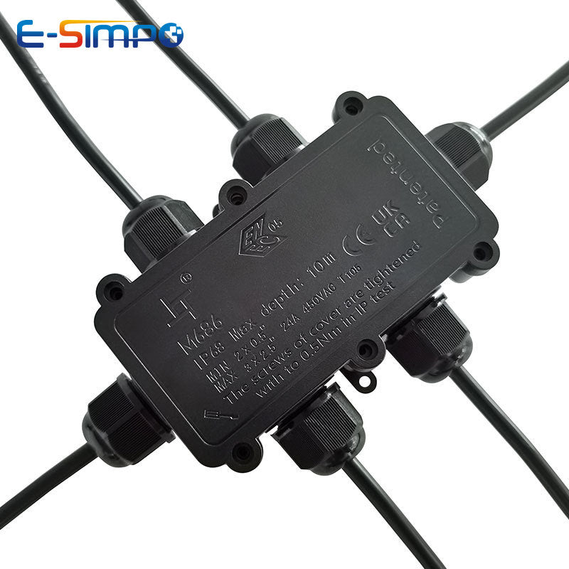 6Way 1IN5Out IP68 Underwater Power Cord Junction Box 4-11mm LED Pool Lamp External Outdoor Light Wire Cable Waterproof Connector