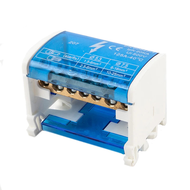 [PD]1Pc Din Rail Terminal Block WKH207 Power Distribution Box Modular Connection Block..